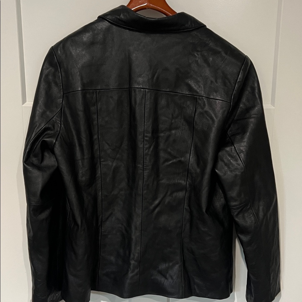 Wilsons Leather Pelle Studio Women's Sleek Black Leather Jacket Sz XL - Picture 4 of 10